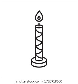 Candle vector icon. Candle flat sign design. Candle symbol pictogram. 