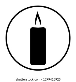 Candle. Vector icon in flat style.