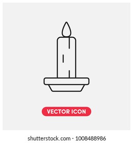 Candle Vector Icon Illustration