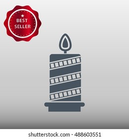 Candle Vector Icon Illustration