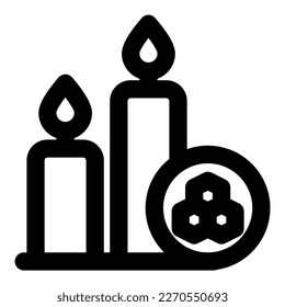 candle vector icon illustration asset