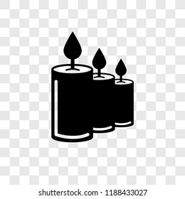 Candle vector icon isolated on transparent background, Candle transparency logo concept