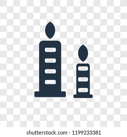 Candle vector icon isolated on transparent background, Candle transparency logo concept