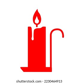 Candle vector icon isolated on white background, vector illustration 