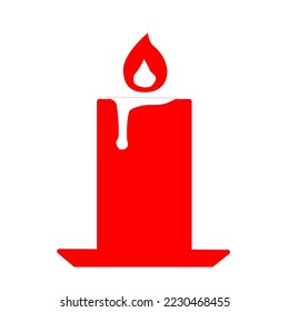 Candle vector icon isolated on white background, vector illustration 