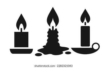 Candle vector icon isolated on white background