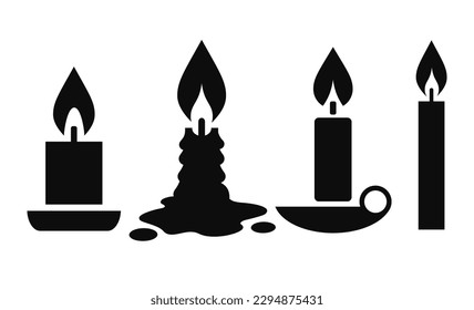 Candle vector icon isolated on white background