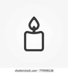 Candle vector icon isolated on background. Trendy sweet symbol. Logo illustration