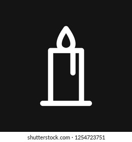 Candle vector icon. Light concept. Can be used for topics like celebration, holiday, decoration. Candles icons