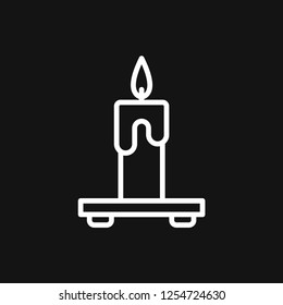 Candle vector icon. Light concept. Can be used for topics like celebration, holiday, decoration. Candles icons