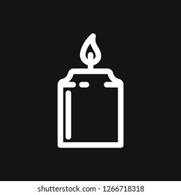 Candle vector icon. Light concept. Can be used for topics like celebration, holiday, decoration. Candles icons