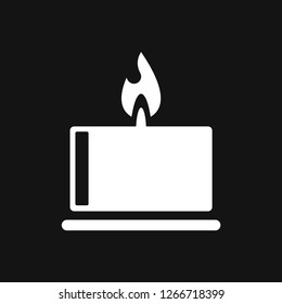Candle vector icon. Light concept. Can be used for topics like celebration, holiday, decoration. Candles icons