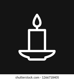 Candle vector icon. Light concept. Can be used for topics like celebration, holiday, decoration. Candles icons