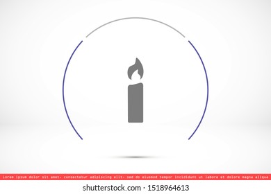Candle vector icon. Candle for lighting icons. 