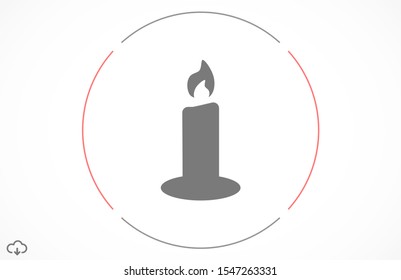 Candle vector icon. Candle for lighting icons. Candle for warmth icons. Candle to illuminate the room icons. 10 eps icon icon. Flat icon design.