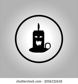 candle vector icon logo Halloween. Halloween icon set,symbol and vector,Can be used for web, print and mobile