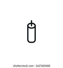 candle vector icon on white background