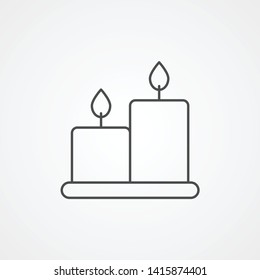 Candle vector icon sign symbol