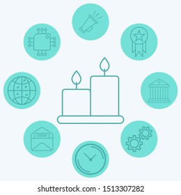 Candle vector icon sign symbol