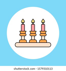 Candle vector icon sign symbol