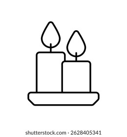 Candle Vector icon stock illustration