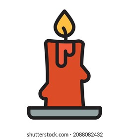 Candle vector icon Which Can Easily Modify Or Edit 


