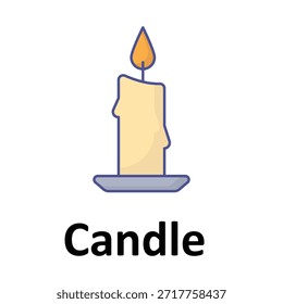 Icono del Vector de la vela que puede modificar o editar fácilmente
