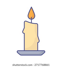 Icono del Vector de la vela que puede modificar o editar fácilmente
