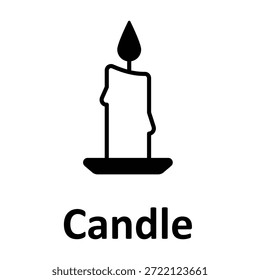Candle Vector icon which can easily modify or edit
