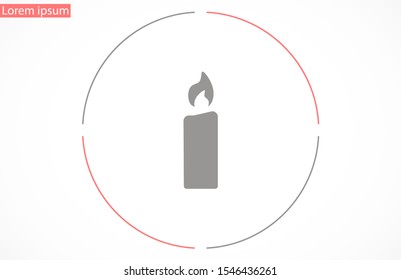 Candle vector icon.sign.