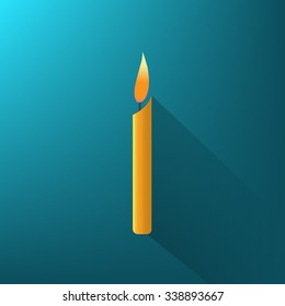 Candle vector illustration.