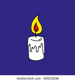  candle. Vector Illustration