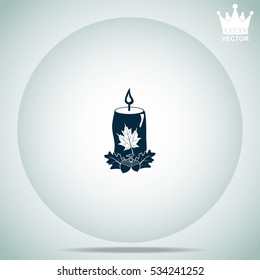 Candle  vector illustration.