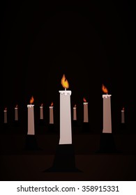candle vector illustration art