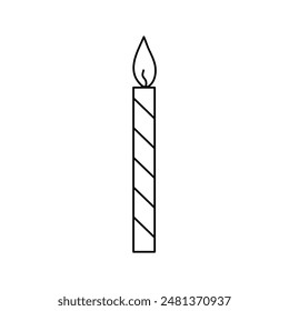 Candle. vector illustration , clip art 