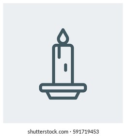 candle vector illustration. Flat style for graphic and web desig