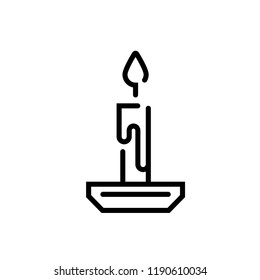 A candle vector illustration in line stroke design