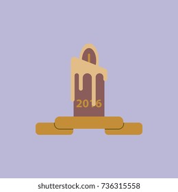 candle Vector illustration candle with old year number