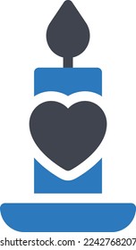 Kerze, Vektorgrafik auf transparentem Hintergrund. Hochwertige Symbole. Glyphen Vektorsymbole für Konzept und Grafikdesign. 

