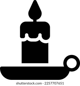candle Vector illustration on a transparent background. Premium quality symmbols. Glyphs vector icons for concept and graphic design. 
