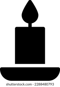ilustración del vector de vela en un fondo transparente. Símbolos de calidad superior. Iconos vectoriales de glifos para diseño de conceptos y gráficos.