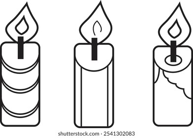 Candle Vector and Illustration on White Background