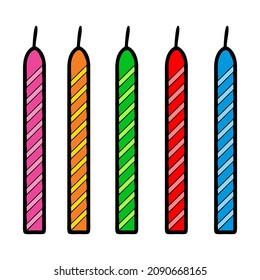 candle vector illustration,isolated on white background,top view