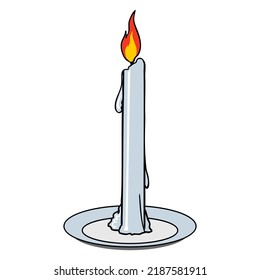 Candle Vector Illustrationisolated On White Backgroundtop Stock Vector ...