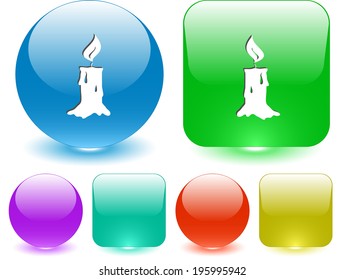 Candle. Vector interface element.