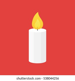 Candle vector isolated