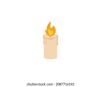 Candle vector isolated icon. Emoji illustration. Candle vector emoticon