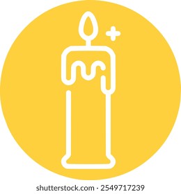 Candle vector isolated icon. Emoji illustration. Candle vector emoticon