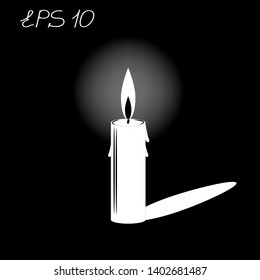candle vector isolated object symbol icon