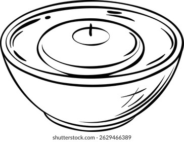candle vector isolated outline illustration 